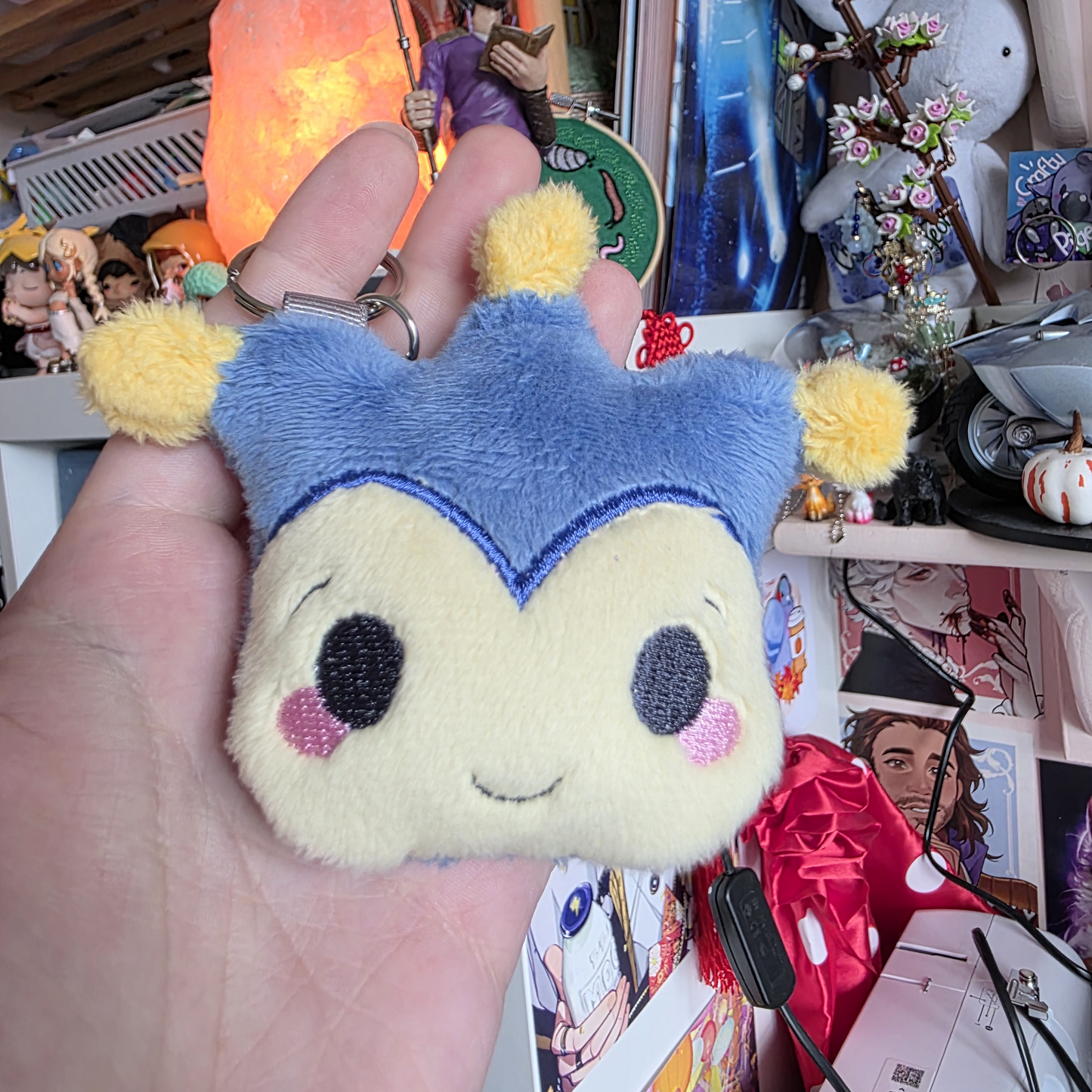Blue Badger Keyring