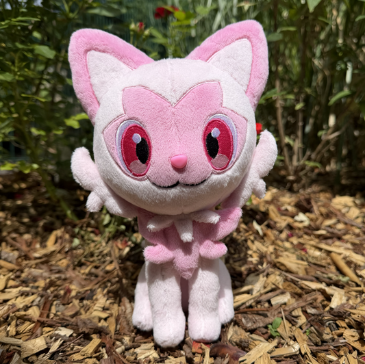 Pink Grass Cat Fan Art Card