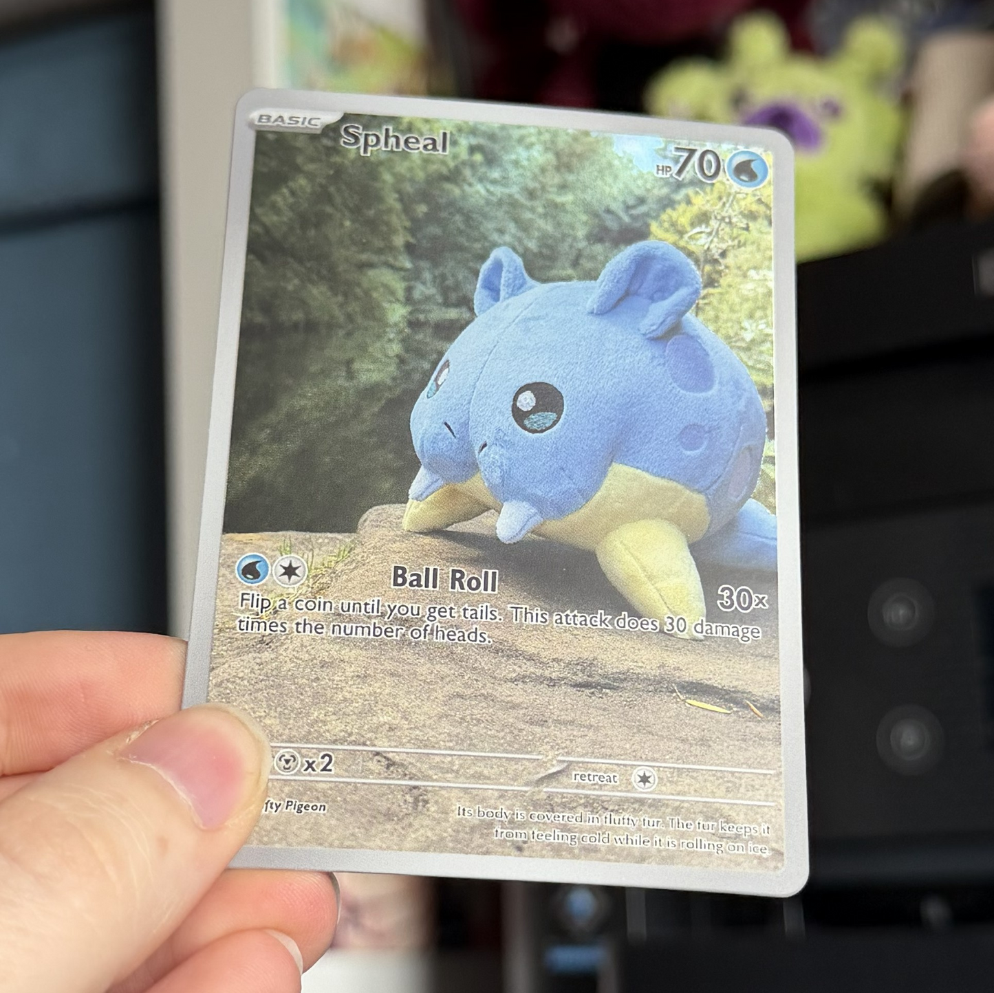 Round Seal Fan Art Card